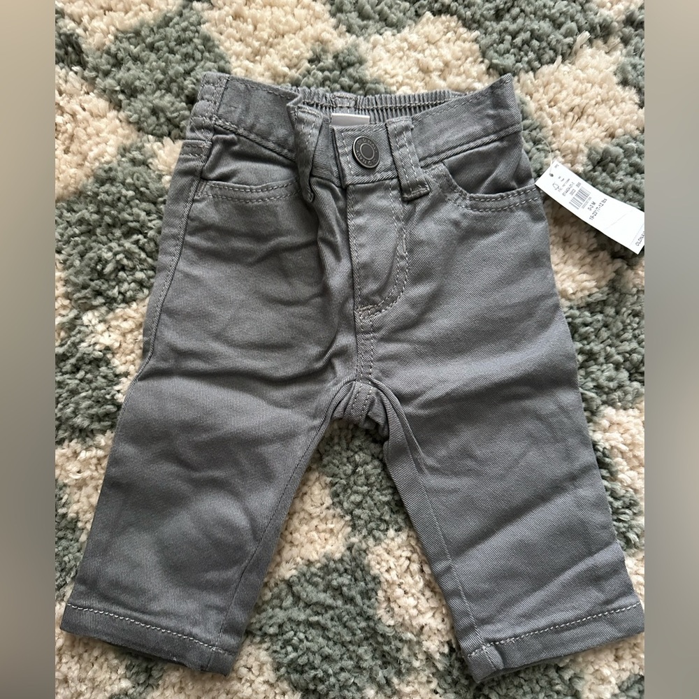 Gray old navy baby pants, khaki, NWT